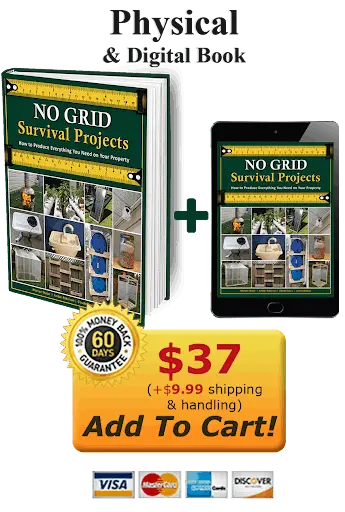 No Grid Survival Projects physical paperback plus digital book offer for $37 plus shipping